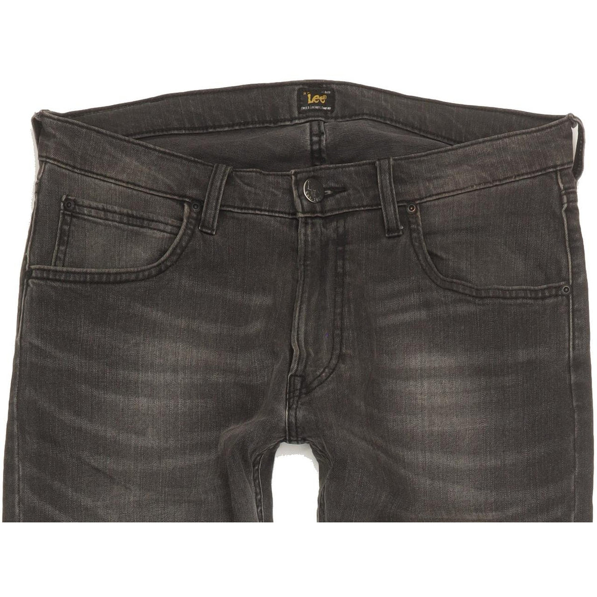 Lee Luke Men Charcoal Skinny Slim Stretch Jeans W32 L32