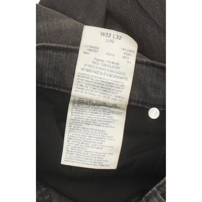 Lee Luke Men Charcoal Skinny Slim Stretch Jeans W32 L32