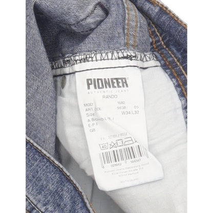 Pioneer Rando Men Blue Straight Regular Stretch Jeans W34 L32