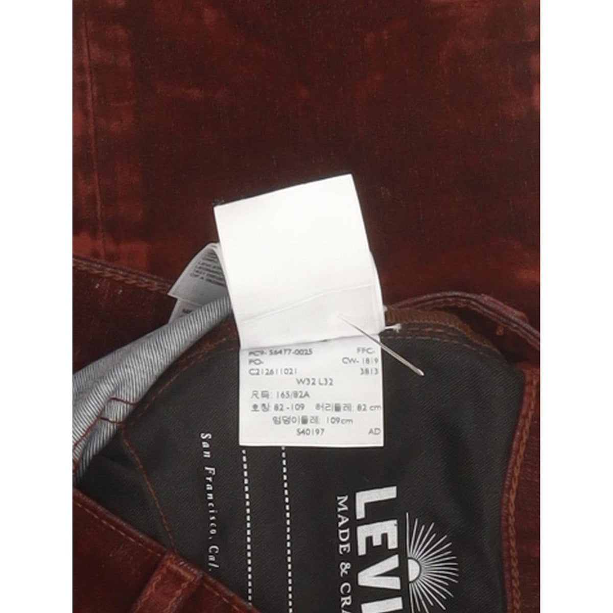 Levi's 721 Red Skinny Slim Jeans High Waisted W32 L32