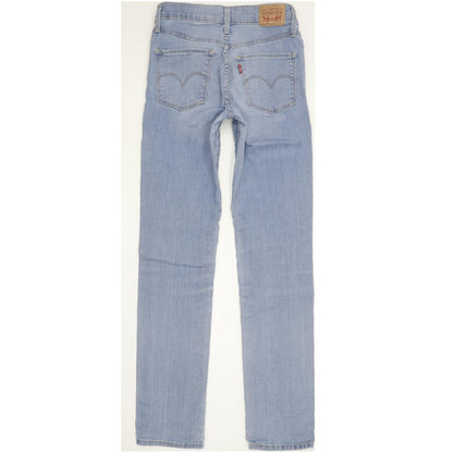 Levi's 312 Shaping Women Blue Straight Slim Stretch Jeans W26 L30