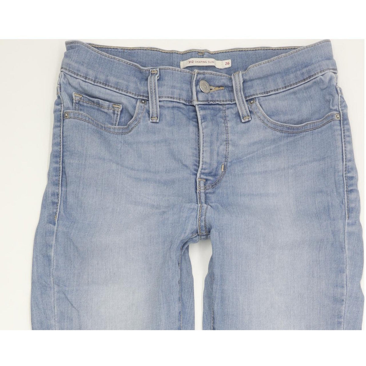 Levi's 312 Shaping Women Blue Straight Slim Stretch Jeans W26 L30