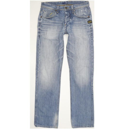 G-Star Attacc Men Blue Straight Slim Jeans W32 L32