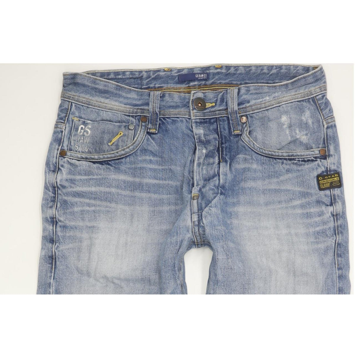 G-Star Attacc Men Blue Straight Slim Jeans W32 L32