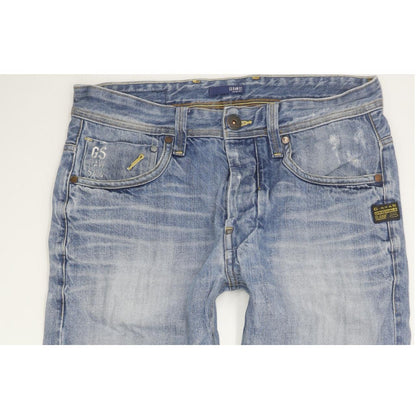 G-Star Attacc Men Blue Straight Slim Jeans W32 L32