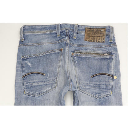 G-Star Attacc Men Blue Straight Slim Jeans W32 L32