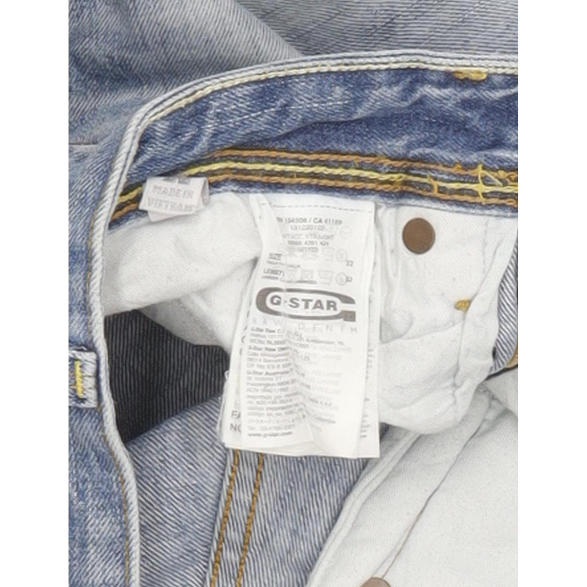 G-Star Attacc Men Blue Straight Slim Jeans W32 L32