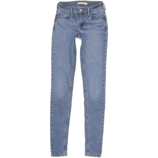Levi's 710 Super Women Blue Skinny Slim Stretch Jeans W25 L32
