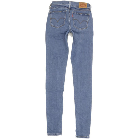 Levi's 710 Super Women Blue Skinny Slim Stretch Jeans W25 L32
