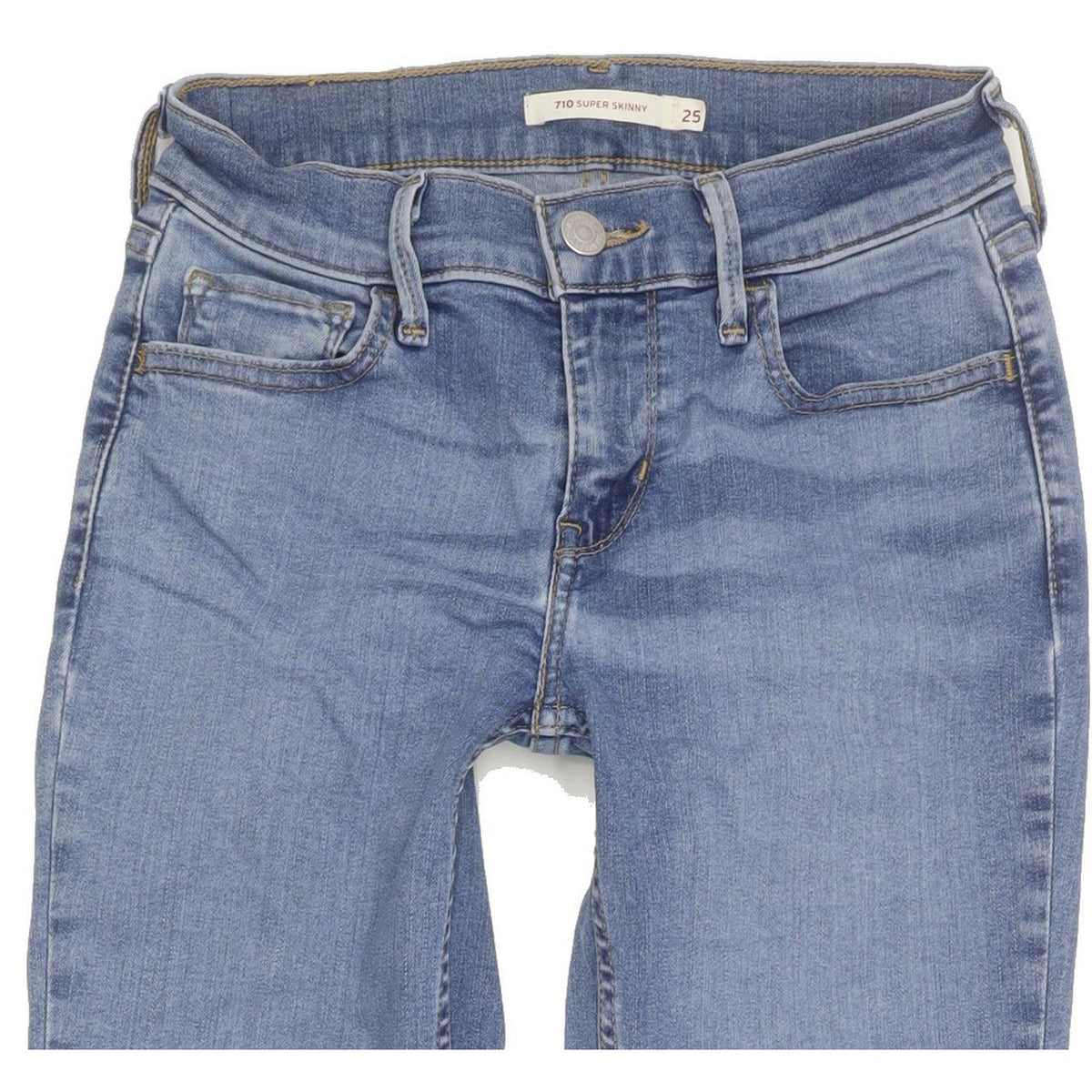 Levi's 710 Super Women Blue Skinny Slim Stretch Jeans W25 L32