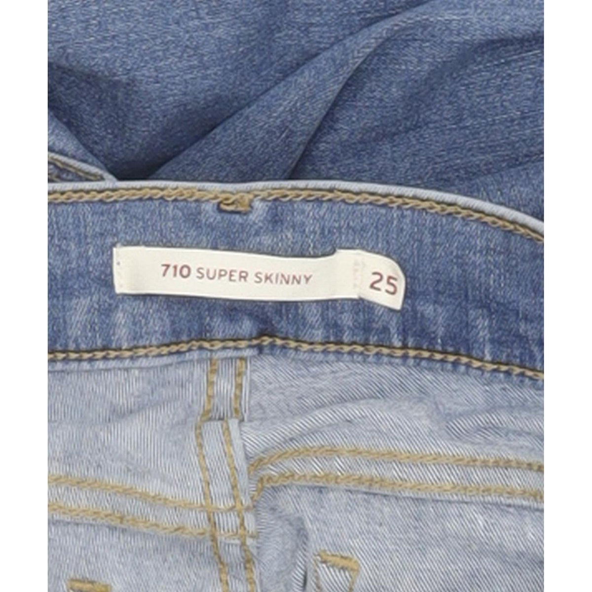 Levi's 710 Super Women Blue Skinny Slim Stretch Jeans W25 L32
