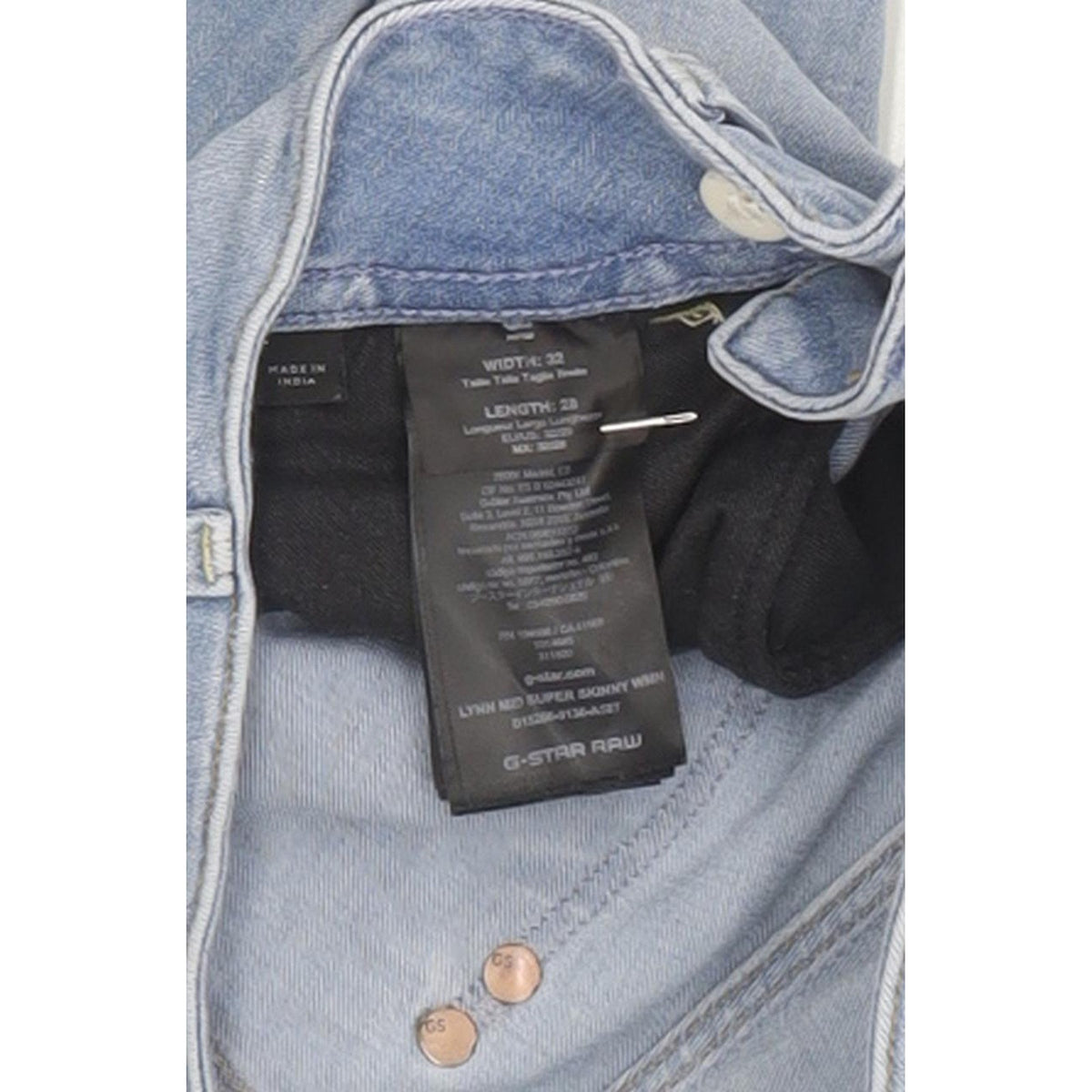 G-Star Lynn Women Blue Skinny Slim Stretch Jeans W32 L28