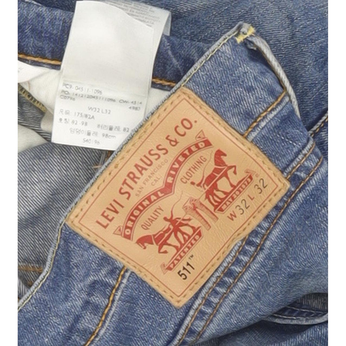 Levi's 511 Men Blue Straight Regular Stretch Jeans W32 L31