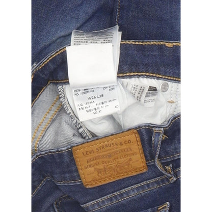 Levi's 711 Women Blue Skinny Slim Stretch Jeans W26 L27