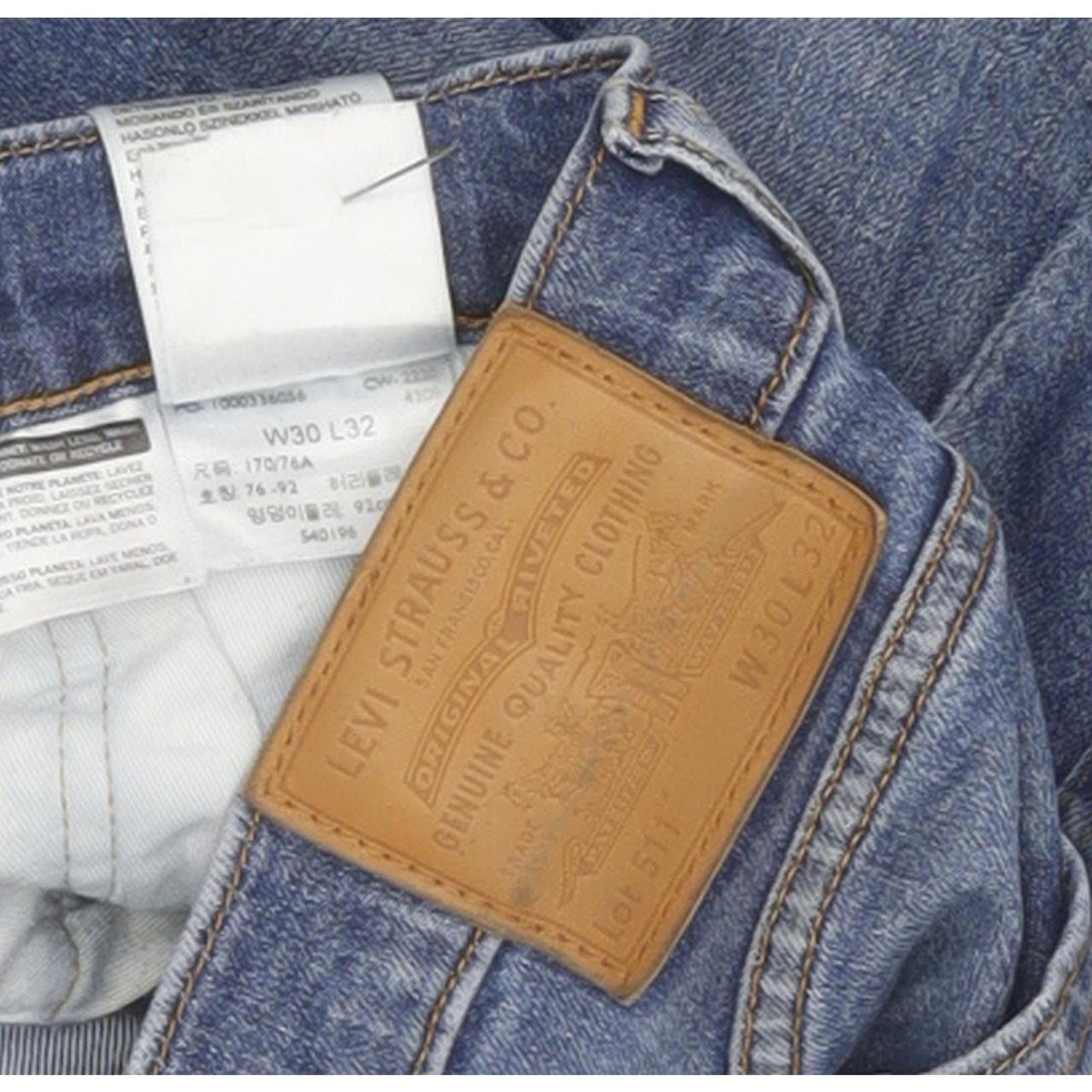 Levi's 511 Men Blue Straight Slim Jeans W30 L32