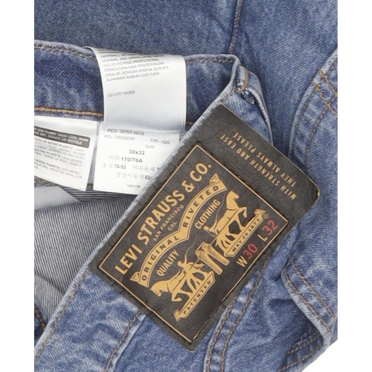 Levi's Men Blue Straight Regular Stretch Jeans W30 L30