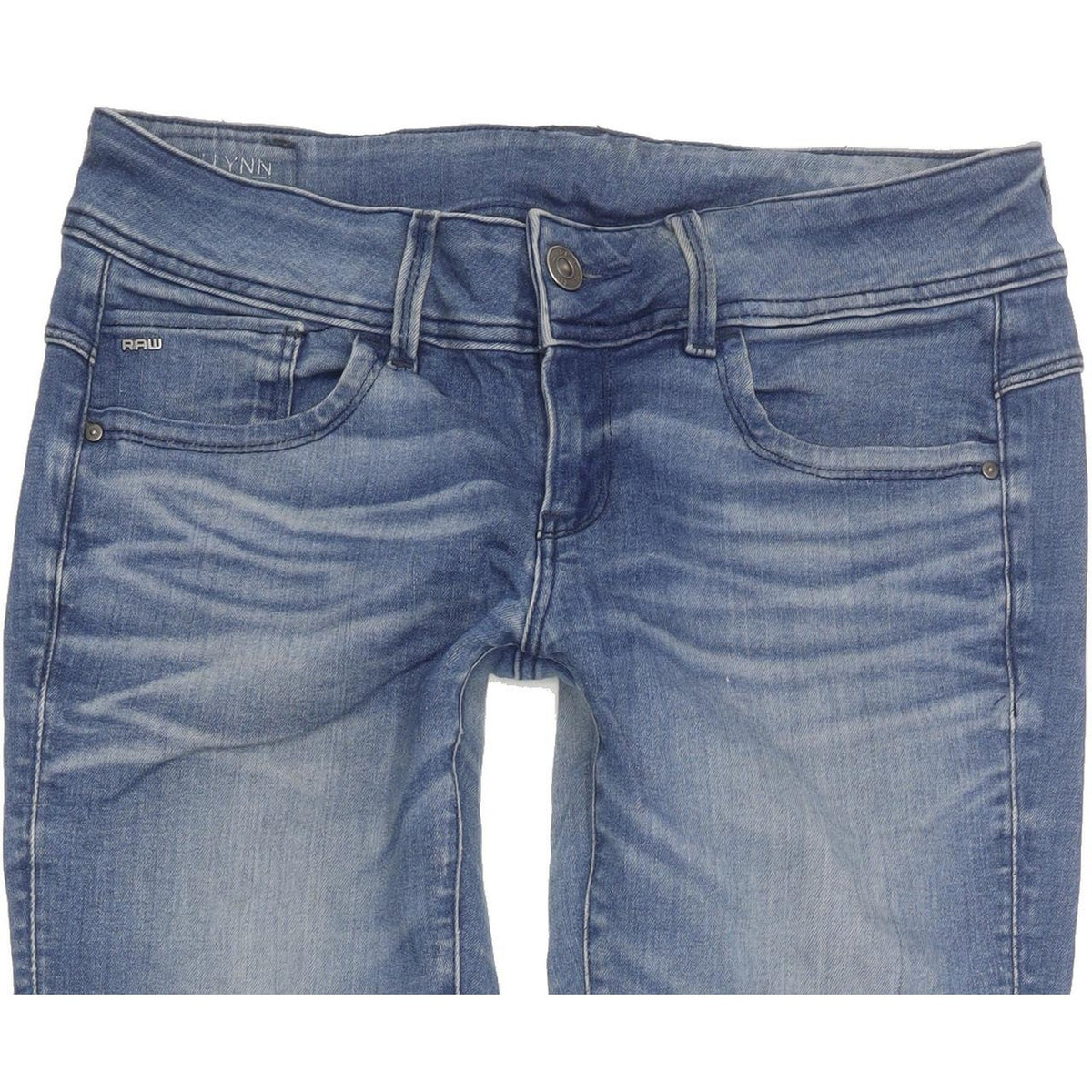 G-Star Lynn Mid Women Blue Skinny Slim Stretch Jeans W29 L31