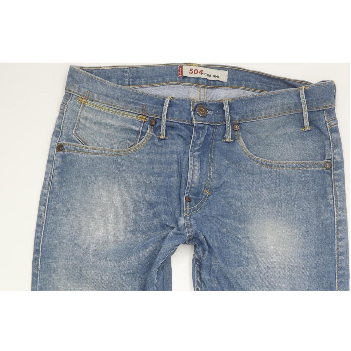 Levi's 504 Men Blue Straight Regular Stretch Jeans W32 L31