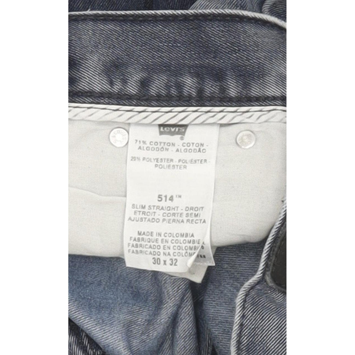Levi's 514 Men Blue Straight Slim Jeans W30 L31