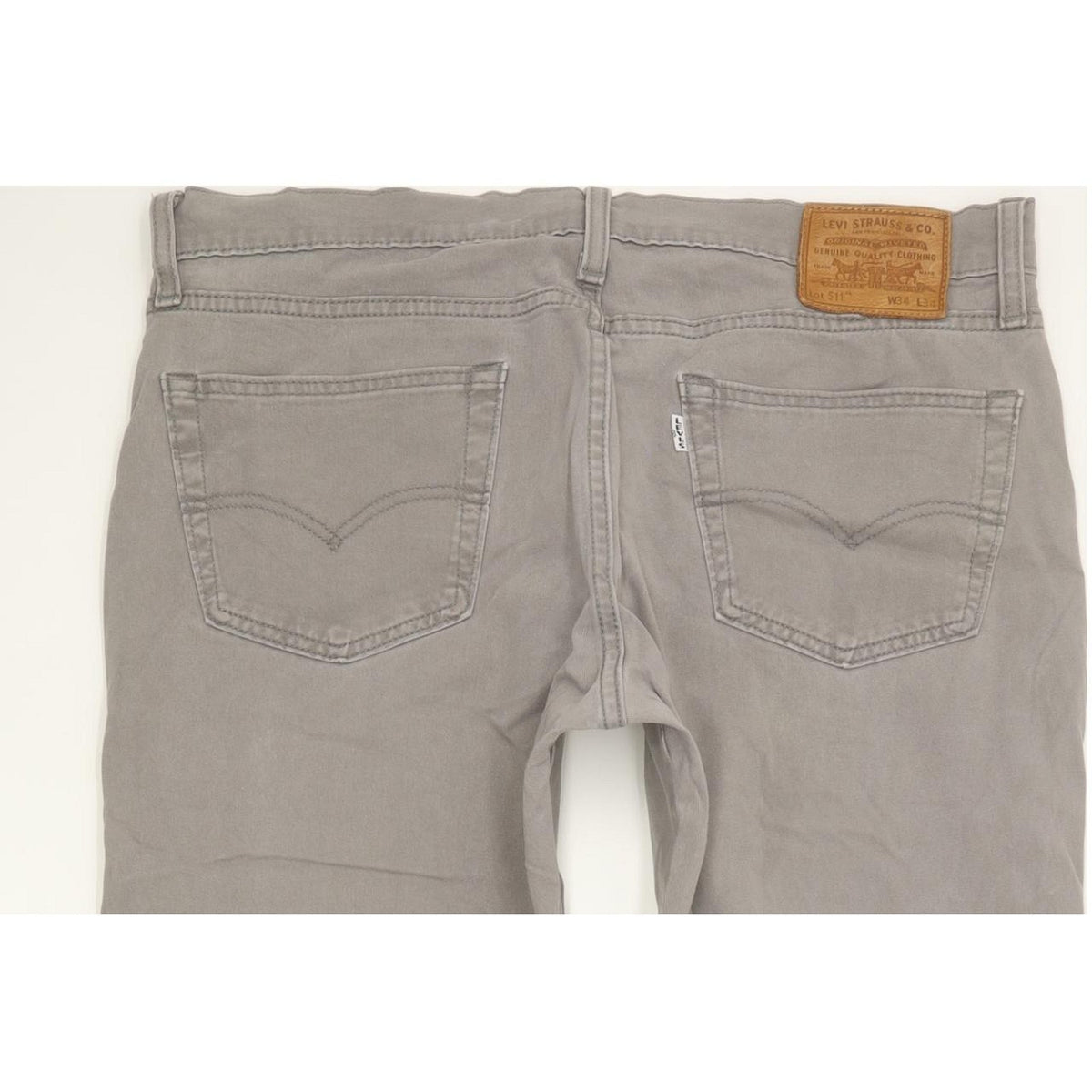 Levi's 511 Men Grey Straight Slim Stretch Jeans W34 L31