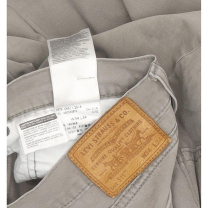 Levi's 511 Men Grey Straight Slim Stretch Jeans W34 L31