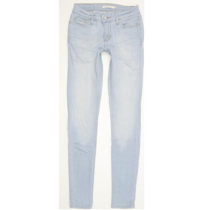 Levi's 710 Super Women Blue Skinny Slim Stretch Jeans W26 L30