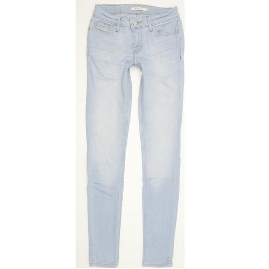 Levi's 710 Super Women Blue Skinny Slim Stretch Jeans W26 L30