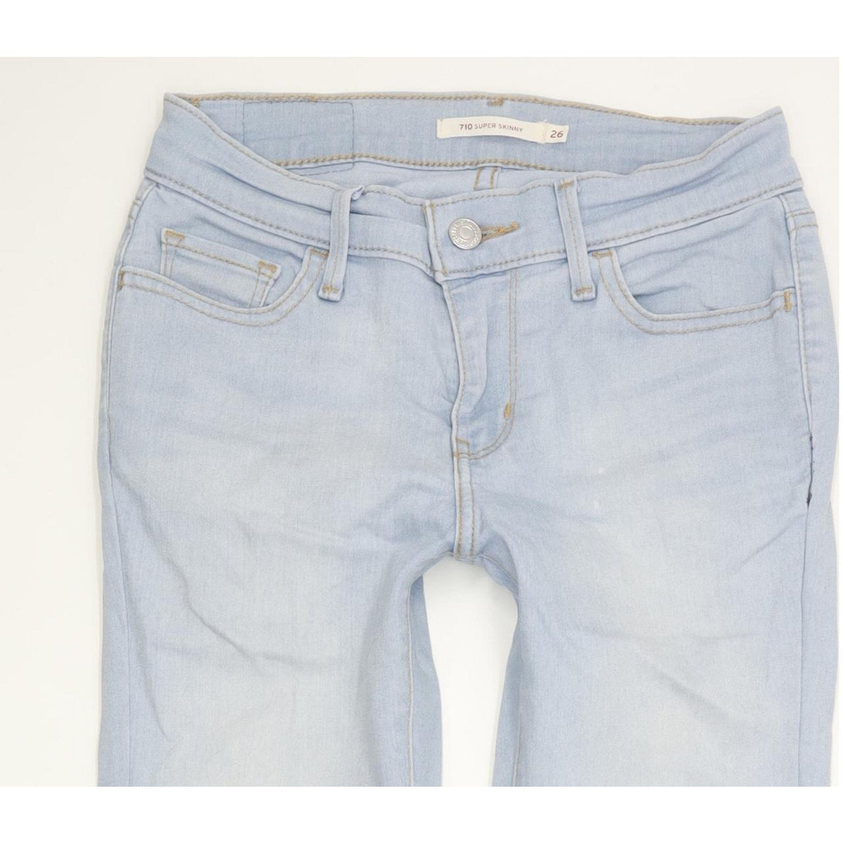 Levi's 710 Super Women Blue Skinny Slim Stretch Jeans W26 L30