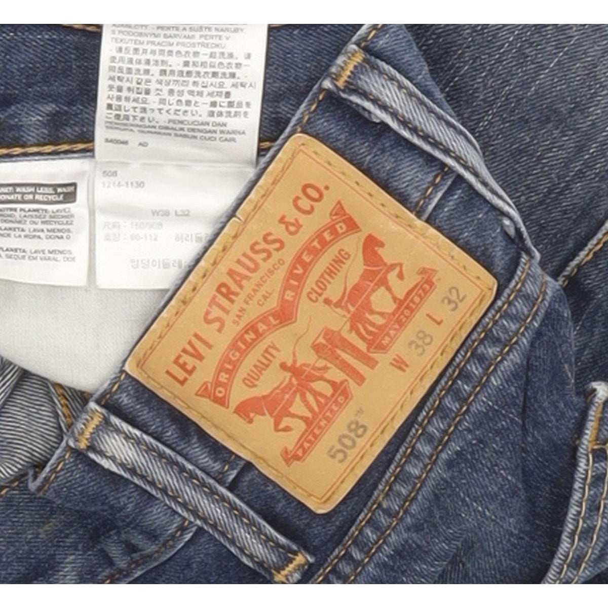 Levi's 508 Men Blue Straight Slim Jeans W38 L29