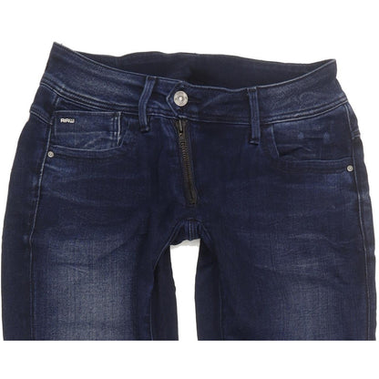 G-Star Lynn Zip Women Navy Skinny Slim Stretch Jeans W29 L31