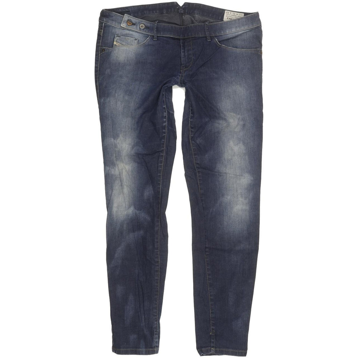 Diesel Cherick 0884I Women Blue Tapered Slim Stretch Jeans W31 L32
