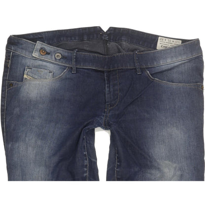 Diesel Cherick 0884I Women Blue Tapered Slim Stretch Jeans W31 L32