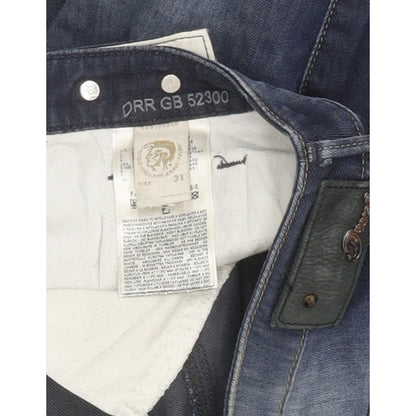 Diesel Cherick 0884I Women Blue Tapered Slim Stretch Jeans W31 L32