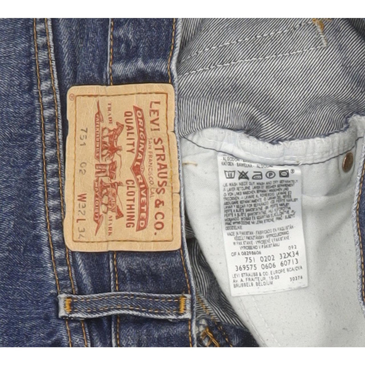 Levi's 751 Men Blue Straight Regular Jeans W32 L31