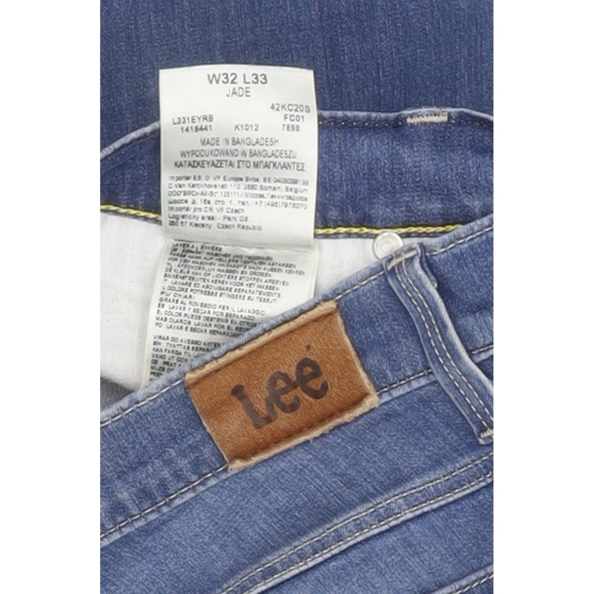 Lee Jade Women Blue Straight Slim Stretch Jeans W32 L30