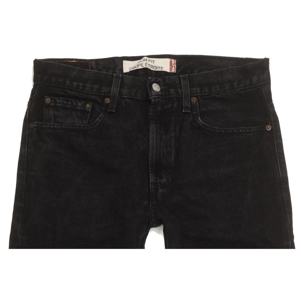 Levi's Men Black Straight Slim Jeans W34 L30