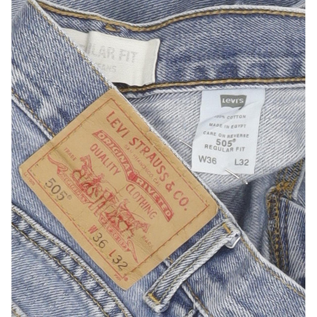 Levi's 505 Men Blue Straight Regular Jeans W36 L32