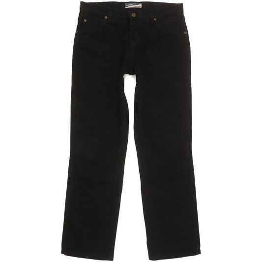 Wrangler Durable Men Black Straight Regular Jeans W34 L31