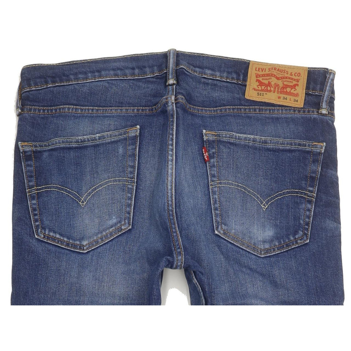 Levi's 511 Men Blue Straight Slim Stretch Jeans W34 L33