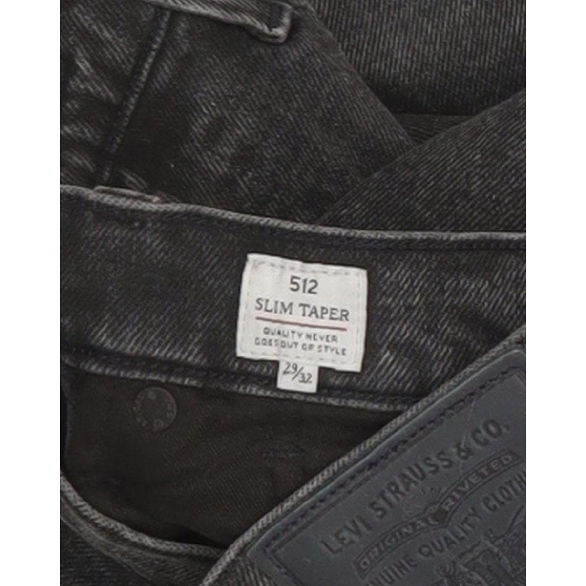 Levi's 512 Men Charcoal Tapered Slim Jeans W29 L31