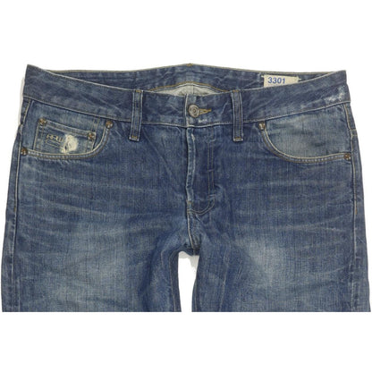 G-Star 3301 Low Men Blue Tapered Regular Jeans W34 L33