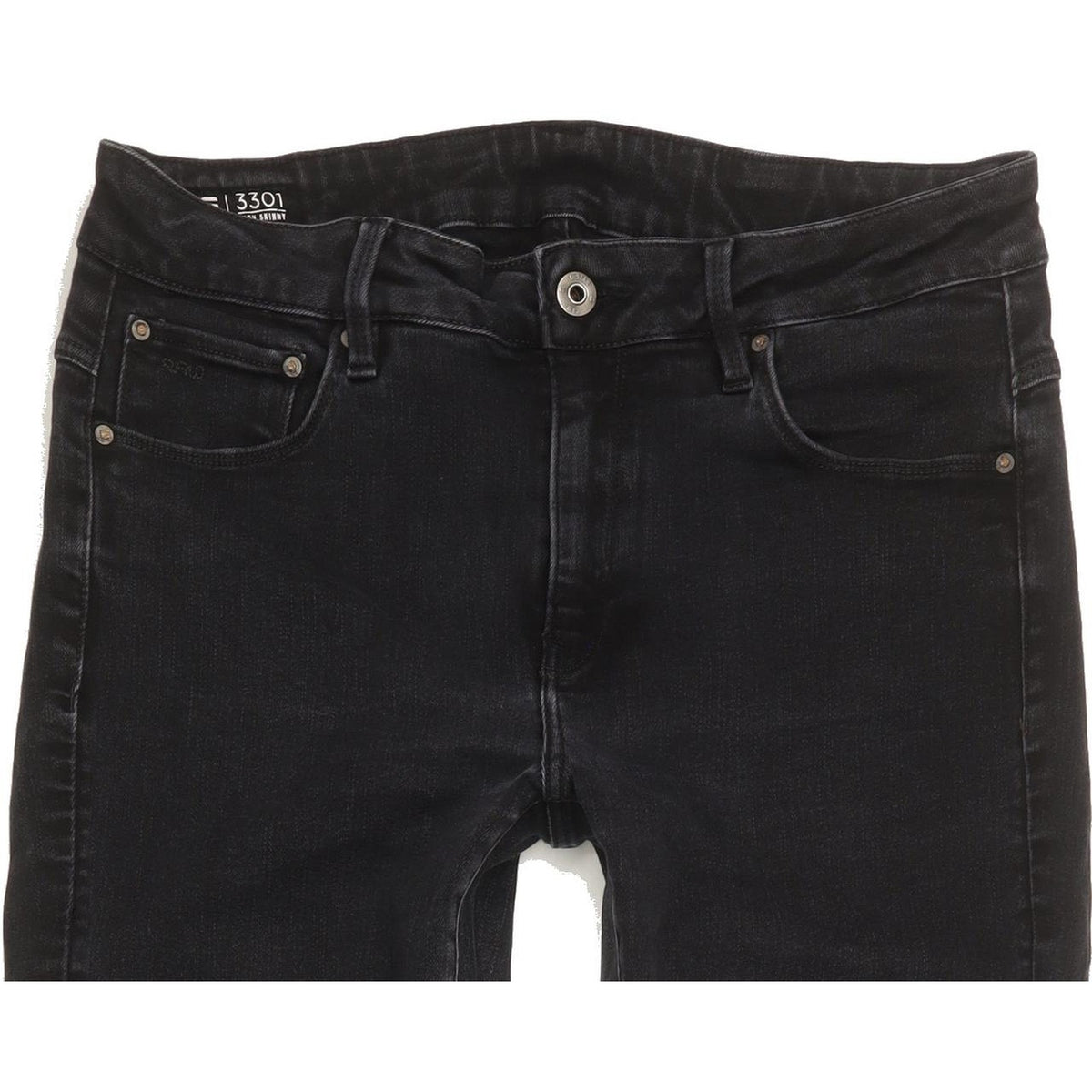 G-Star 3301 Women Black Skinny Slim Stretch Jeans W32 L31