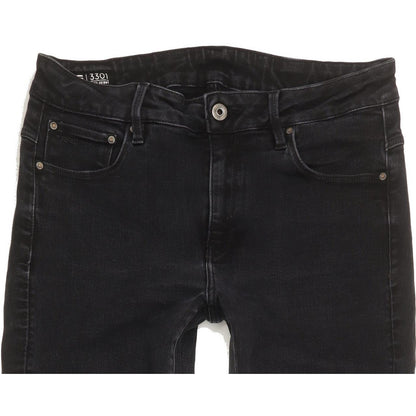 G-Star 3301 Women Black Skinny Slim Stretch Jeans W32 L31