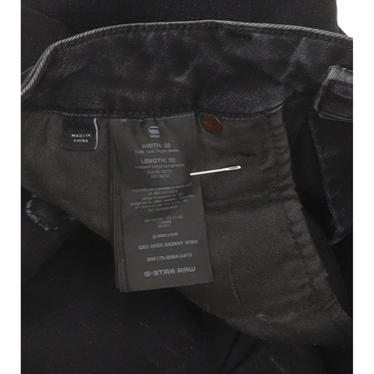 G-Star 3301 Women Black Skinny Slim Stretch Jeans W32 L31