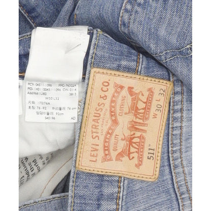 Levi's 511 Men Blue Straight Slim Stretch Jeans W30 L31