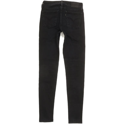 Levi's 710 Super Women Black Skinny Slim Stretch Jeans W27 L29
