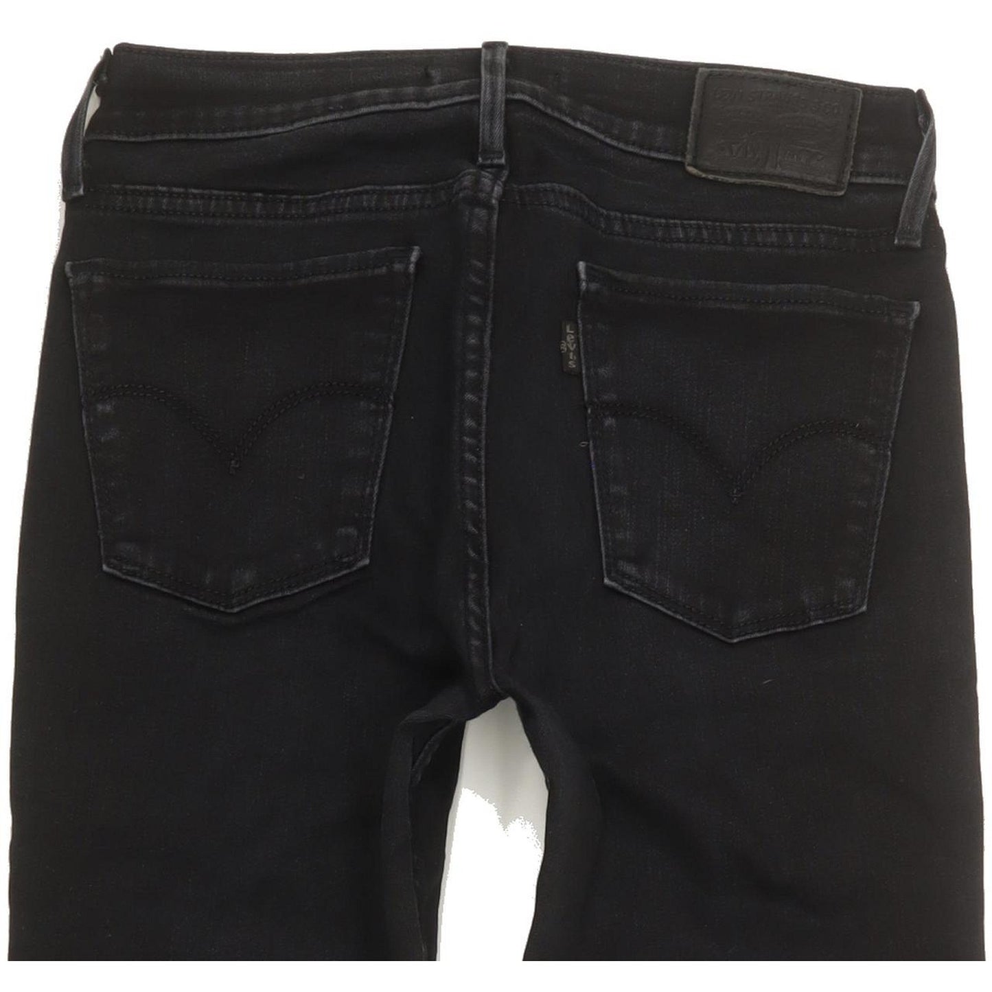 Levi's 710 Super Women Black Skinny Slim Stretch Jeans W27 L29