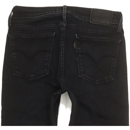 Levi's 710 Super Women Black Skinny Slim Stretch Jeans W27 L29