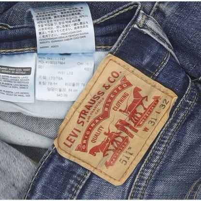 Levi's 511 Men Blue Straight Slim Stretch Jeans W31 L31