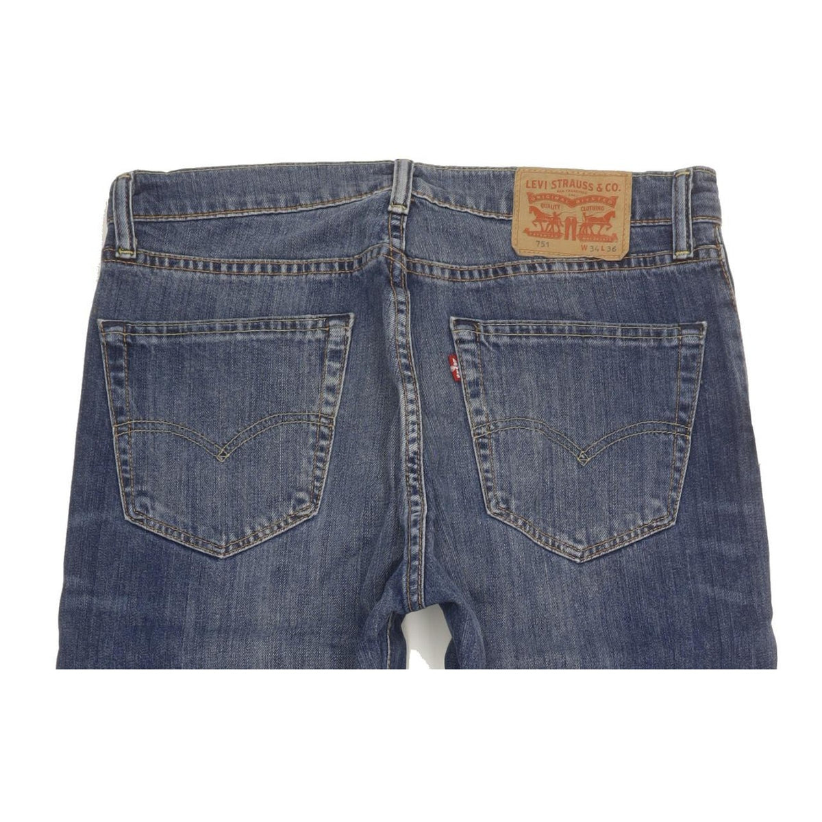 Levi's 751 Men Blue Straight Regular Stretch Jeans W34 L31